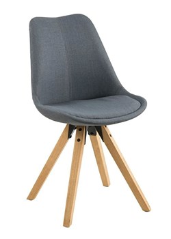 Ciemnoszare drewniane krzesło tapicerowane - Oscar 2X ze sklepu Edinos.pl w kategorii Krzesła - zdjęcie 172216957