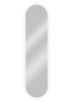 Białe owalne lustro z podświetleniem 155x40 cm - Fonsi 4X ze sklepu Edinos.pl w kategorii Lustra - zdjęcie 172217186