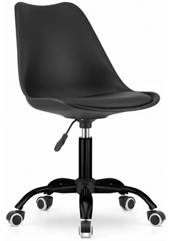 Czarne krzesło obrotowe skandynawskie - Rawis ze sklepu Edinos.pl w kategorii Krzesła biurowe - zdjęcie 172217717