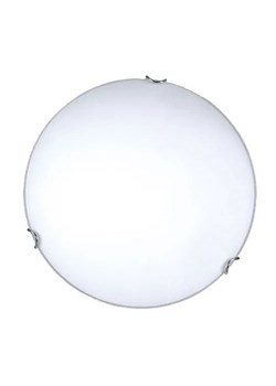 Biały minimalistyczny plafon sufitowy 30 cm - S924-Safi ze sklepu Edinos.pl w kategorii Lampy sufitowe - zdjęcie 172217776