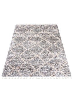 Szary dywan włochacz w azteckie wzory - Nikari 9X ze sklepu Edinos.pl w kategorii Dywany - zdjęcie 172218227