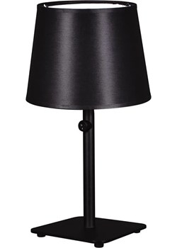Czarna lampka z abażurem na nóżce - A55-Espa ze sklepu Edinos.pl w kategorii Lampy stołowe - zdjęcie 172218746