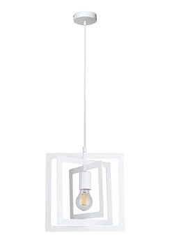 Biała geometryczna lampa wisząca - A76-Peza ze sklepu Edinos.pl w kategorii Lampy wiszące - zdjęcie 172218795