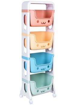 Kolorowa szafka na zabawki na kółkach - Pinki 4X ze sklepu Edinos.pl w kategorii Meble dziecięce - zdjęcie 172219279