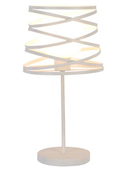 Biała lampa stołowa w stylu industrialnym - T002 - Rollon ze sklepu Edinos.pl w kategorii Lampy stołowe - zdjęcie 172219726