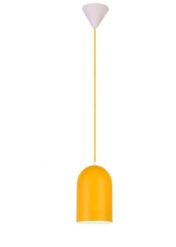 Żółta owalna lampa wisząca - V015-Suvio ze sklepu Edinos.pl w kategorii Lampy wiszące - zdjęcie 172219756