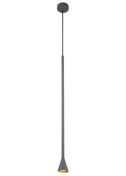 Szara długa lampa wisząca tuba - V055-Sunagio ze sklepu Edinos.pl w kategorii Lampy wiszące - zdjęcie 172219809