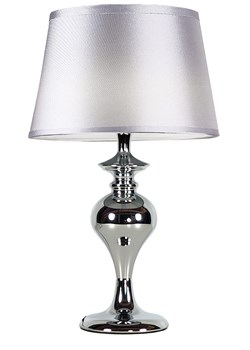 Klasyczna lampa stołowa ze srebrnym abażurem - T030 - Tokis ze sklepu Edinos.pl w kategorii Lampy stołowe - zdjęcie 172219847