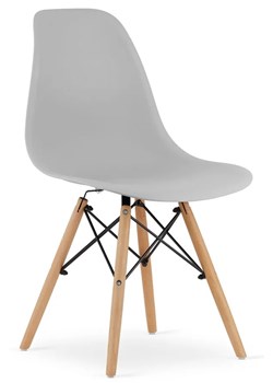 Szare minimalistyczne krzesło - Naxin 4X ze sklepu Edinos.pl w kategorii Krzesła - zdjęcie 172219969