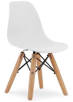 Białe krzesło skandynawskie do pokoju dziecięcego - Suzi 3X ze sklepu Edinos.pl w kategorii Krzesła - zdjęcie 172220335
