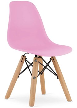 Różowe krzesło dziecięce w stylu skandynawskim - Suzi 3X ze sklepu Edinos.pl w kategorii Krzesła - zdjęcie 172220339
