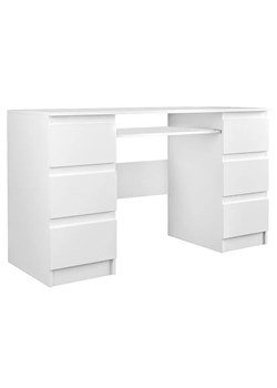 Białe duże biurko w stylu nowoczesnym - Liner 2X ze sklepu Edinos.pl w kategorii Biurka dziecięce - zdjęcie 172220697