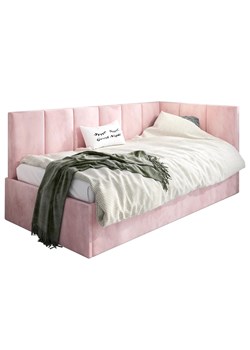 Tapicerowane łóżko młodzieżowe 80x200 - różowy - Barnet 3X ze sklepu Edinos.pl w kategorii Łóżka dziecięce - zdjęcie 172220818