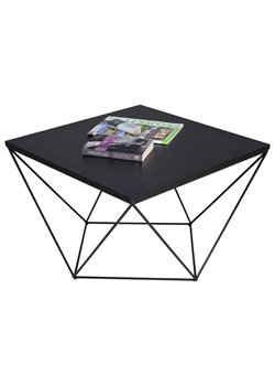Czarny stolik kawowy w stylu loft - Galapi 3X ze sklepu Edinos.pl w kategorii Stoliki kawowe - zdjęcie 172221858