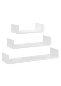 Komplet 3 białych półek ściennych - Dexa ze sklepu Edinos.pl w kategorii Półki - zdjęcie 172222856