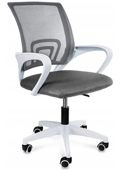 Szare krzesło obrotowe do biurka - Azon 3X ze sklepu Edinos.pl w kategorii Krzesła do biurka - zdjęcie 172223309