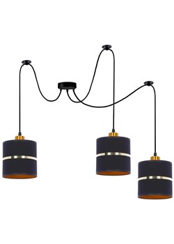 Lampa wisząca abażurowa typu pająk czarny + złoto - 13X Z039 W1-D98 - id: 31622 - marki Lumes - 172223345 Lampa wisząca abażurowa typu pająk czarny + złoto - 13X Z039 W1-D98 ze sklepu Edinos.pl w kategorii Lampy wiszące - zdjęcie 172223345