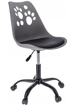 Szaro-czarne krzesło obrotowe do komputera - Fiti 4X ze sklepu Edinos.pl w kategorii Krzesła - zdjęcie 172223488