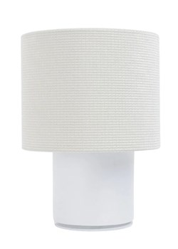 Biała lampka nocna stołowa welurowa  - A339-Agma ze sklepu Edinos.pl w kategorii Lampy stołowe - zdjęcie 172223539