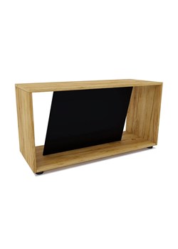 Minimalistyczny stolik kawowy dąb craft + czarny - Allon 3X ze sklepu Edinos.pl w kategorii Stoliki kawowe - zdjęcie 172223825