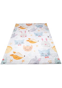Prostokątny dywan ze zwierzątkami dla dzieci - Puso 4X ze sklepu Edinos.pl w kategorii Tekstylia dziecięce - zdjęcie 172223907
