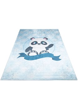 Niebieski dywan dziecięcy z misiem panda - Limi 3X ze sklepu Edinos.pl w kategorii Tekstylia dziecięce - zdjęcie 172223937