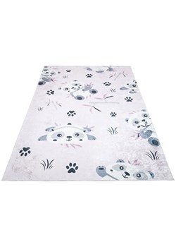 Różowy dywan dla dzieci w pandy - Limi 4X ze sklepu Edinos.pl w kategorii Tekstylia dziecięce - zdjęcie 172223946