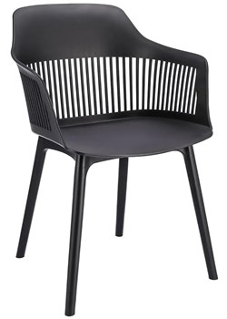 Czarne krzesło nowoczesne na taras - Sazo 4X ze sklepu Edinos.pl w kategorii Krzesła - zdjęcie 172224058