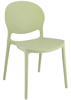 Krzesło ogrodowe z okrągłym oparciem jasny zielony - Iser ze sklepu Edinos.pl w kategorii Krzesła ogrodowe - zdjęcie 172224158