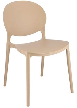 Krzesło na balkon i taras ciemny beż - Iser ze sklepu Edinos.pl w kategorii Krzesła - zdjęcie 172224176