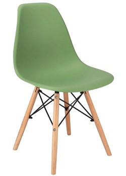 Zielone skandynawskie krzesło do stołu - Huso 3X ze sklepu Edinos.pl w kategorii Krzesła - zdjęcie 172224478