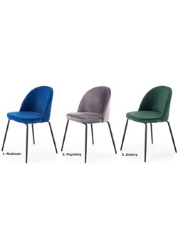 Zielone metalowe krzesło tapicerowane - Anvar ze sklepu Edinos.pl w kategorii Krzesła - zdjęcie 172224617