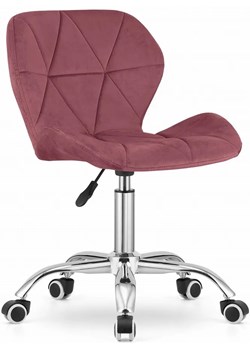 Welurowy pikowany fotel obrotowy ciemny róż - Renes 4X ze sklepu Edinos.pl w kategorii Krzesła do biurka - zdjęcie 172224626
