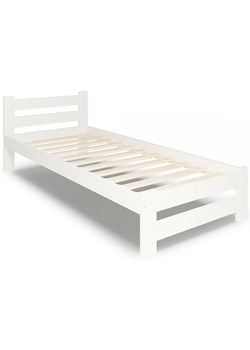 Białe drewniane łóżko jednoosobowe 80x200 - Zinos 3X ze sklepu Edinos.pl w kategorii Łóżka i materace - zdjęcie 172224676