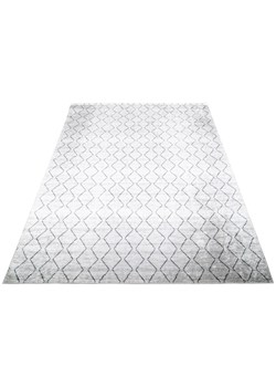 Jasnoszary prostokątny dywan w geometryczny wzór - Cunis 3X ze sklepu Edinos.pl w kategorii Dywany - zdjęcie 172225067