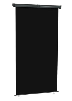 Czarna markiza boczna z blokadą wysuwu - Mooni ze sklepu Edinos.pl w kategorii Tekstylia ogrodowe - zdjęcie 172225148