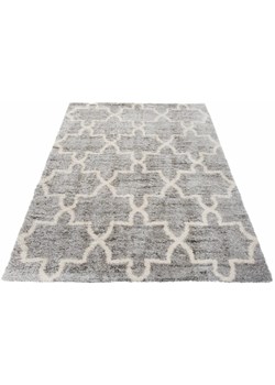 Szary dywan shaggy w marokańską koniczynę - Undo 4X ze sklepu Edinos.pl w kategorii Dywany - zdjęcie 172225986