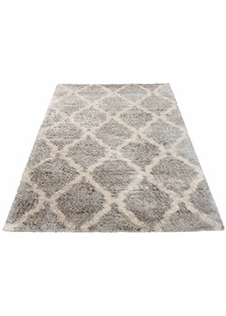 Prostokątny szary dywan w grubą kratę - Undo 4X ze sklepu Edinos.pl w kategorii Dywany - zdjęcie 172225999