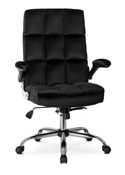 Czarny nowoczesny fotel biurowy gabinetowy - Mevo 3X ze sklepu Edinos.pl w kategorii Krzesła biurowe - zdjęcie 172226006