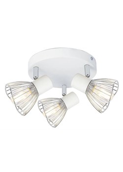 Biała lampa sufitowa na okrągłej podstawie - V173 F0-B23 ze sklepu Edinos.pl w kategorii Lampy sufitowe - zdjęcie 172226278