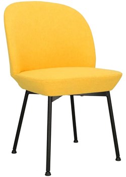 Żółte metalowe krzesło tapicerowane tkaniną - Zico 3X ze sklepu Edinos.pl w kategorii Krzesła - zdjęcie 172226429