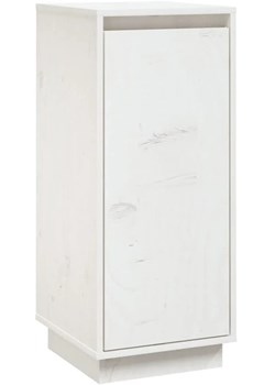 Biała drewniana szafka z półką -  Awis 3X ze sklepu Edinos.pl w kategorii Stoliki i szafki nocne - zdjęcie 172226815