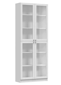 Biała szeroka szklana witryna - Clarity 10X ze sklepu Edinos.pl w kategorii Regały i witryny - zdjęcie 172227507