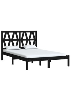 Czarne podwójne łóżko sosnowe 140x200 - Yoko 5X ze sklepu Edinos.pl w kategorii Łóżka i materace - zdjęcie 172227685
