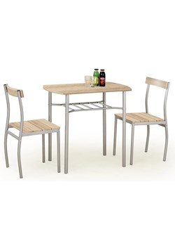 Stół z krzesłami Twiner - dąb sonoma ze sklepu Edinos.pl w kategorii Zestawy mebli kuchennych - zdjęcie 172227798