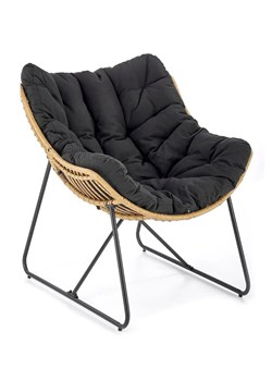 Rattanowy fotel wypoczynkowy w stylu boho - Rixo ze sklepu Edinos.pl w kategorii Fotele - zdjęcie 172227839