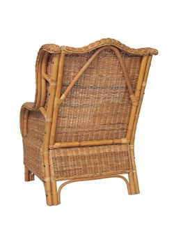 Jasnobrązowy rattanowy fotel z poduszką - Jofrid ze sklepu Edinos.pl w kategorii Fotele ogrodowe - zdjęcie 172228028