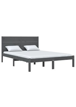 Szare łóżko z litego drewna sosnowego 120x200 - Sangriv 4X ze sklepu Edinos.pl w kategorii Łóżka i materace - zdjęcie 172228956