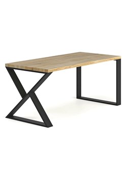 Drewniane biurko na stalowych nogach 170 x 80 - Nipso ze sklepu Edinos.pl w kategorii Biurka i sekretarzyki - zdjęcie 172228995