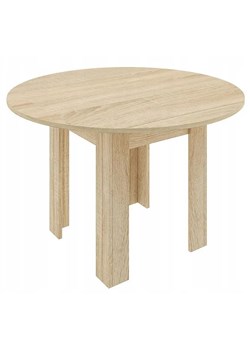 Okrągły minimalistyczny stół dąb sonoma - Agmo ze sklepu Edinos.pl w kategorii Stoły - zdjęcie 172229519